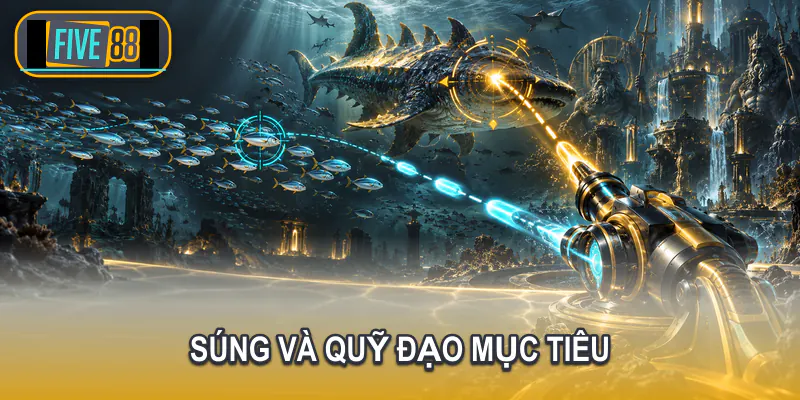 Pháo theo dõi cá nhỏ theo đàn và mục tiêu lớn