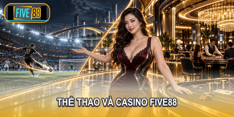 Minh họa sảnh thể thao và casino FIVE88